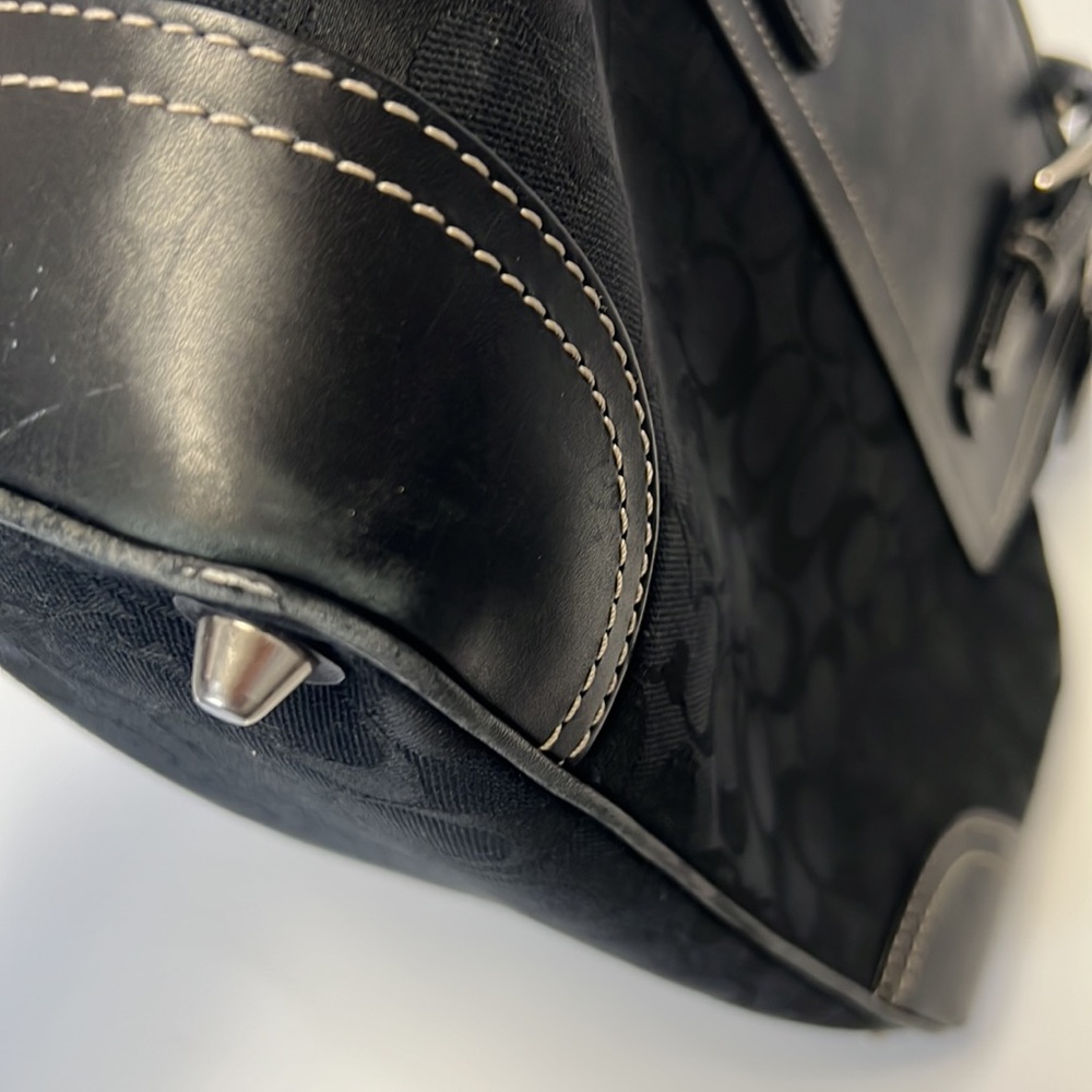 Authentic Coach Black Signature tote F11220 - Picture 15 of 16